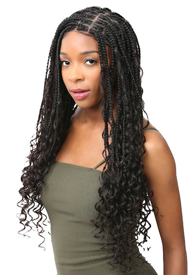 ILLUZE HH FULL LACE BOHO BRAID DEEP 28" [Full Wig | Free Part Lace | 100% Hand-Braided | 100% HH PREMIUM MIX