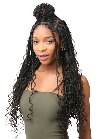 ILLUZE HH FULL LACE BOHO BRAID DEEP 28" [Full Wig | Free Part Lace | 100% Hand-Braided | 100% HH PREMIUM MIX