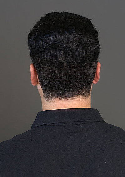 400 MEN'S SYSTEM 6 x 9 [Mono-Top Human Hair Topper | Scallop Front | Hand-Tied | Super Remy Human Hair  ]