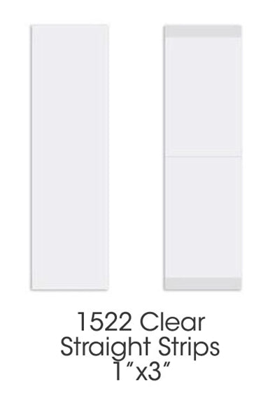 1522 CLEAR TAPE STRAIGHT BULK [Straight 1"x3" Strips | Bulk of 1000 PCS]