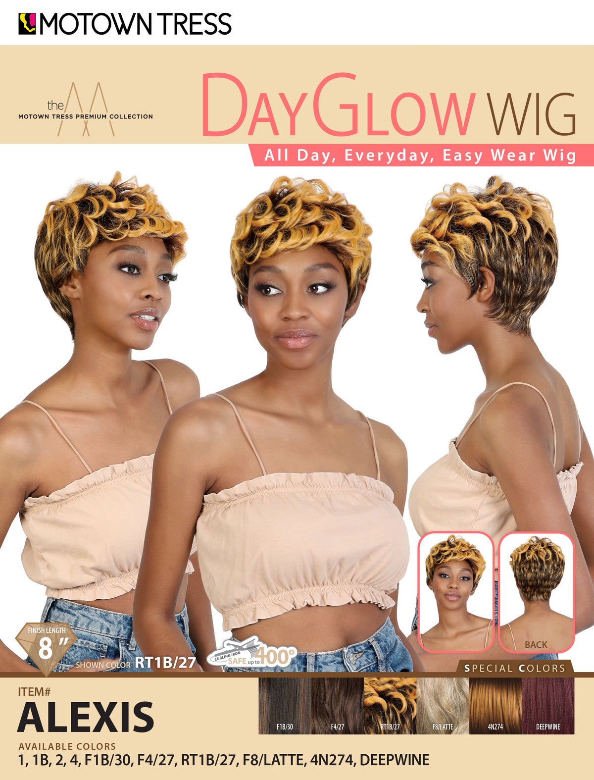 ALEXIS [Full Wig | Day Glow Wig | High Temp Synthetic Fiber].