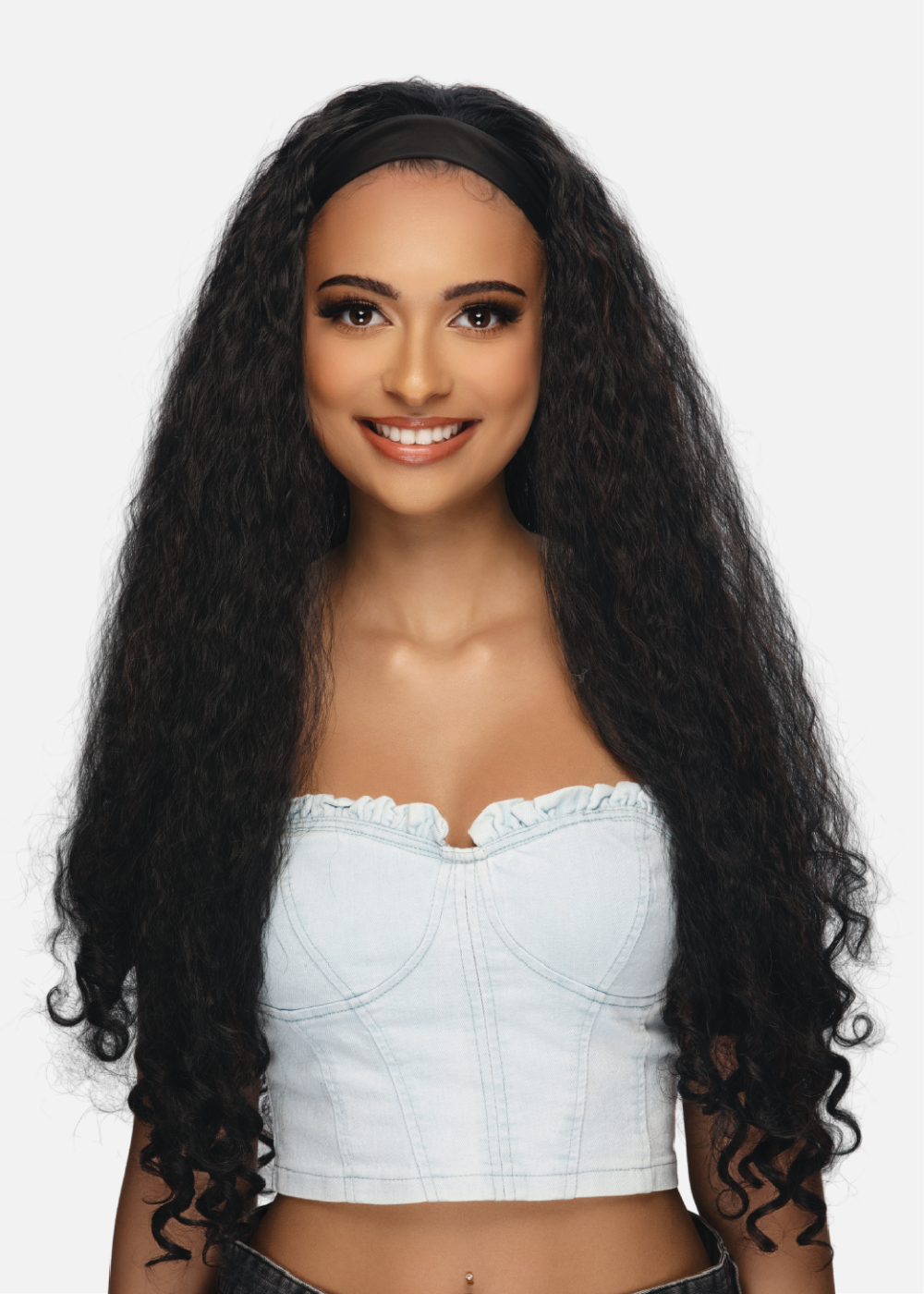 AMB-111 [Headband Full Wig | V-part | Glueless | Synthetic Fiber].