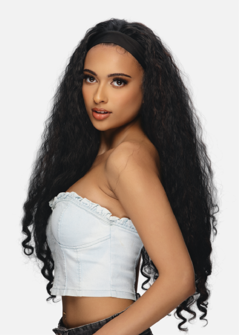 AMB-111 [Headband Full Wig | V-part | Glueless | Synthetic Fiber].