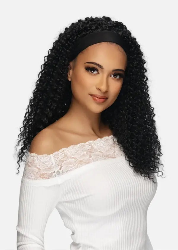 AMB-111 [Headband Full Wig | Adjustable Strap | Glueless | Synthetic Fiber].