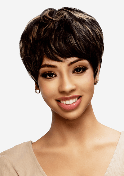 Amore Mio AW-LEAH Synthetic Short Curly Full Wig - Heat Resistant & Ready To Wear