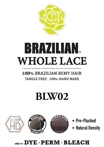 BLW02 [Full Wig | Ultra HD Whole Lace | 100% Hand Made | 100% Brazilian Natural Remy Hair]