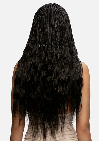 BW-ARTE [Full Wig | Top Braids Wavy Bottom | Lace Center Part | High Heat Fiber]