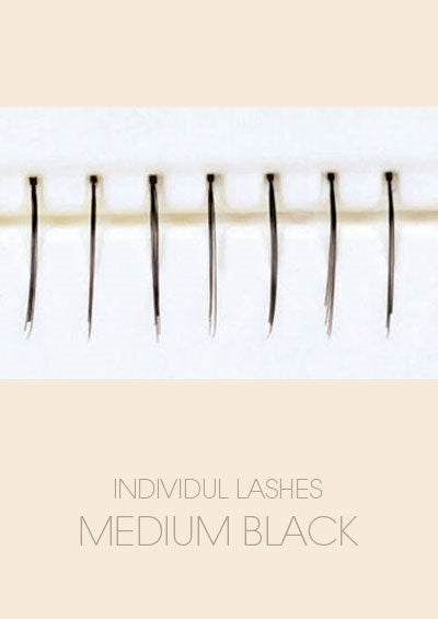 INDIVIDUAL LASHES M-BLACK  [Human Hair]