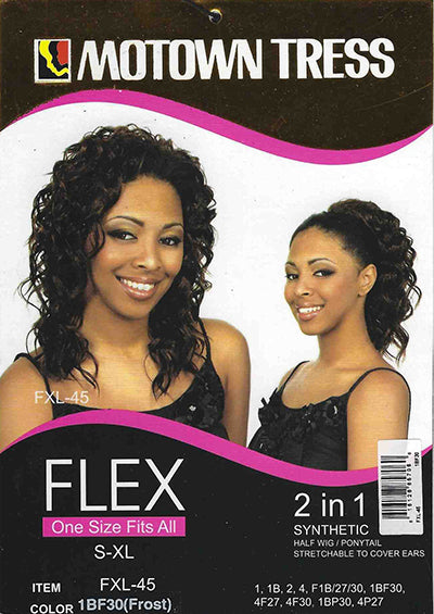 FXL-45 [Half Wig & Ponytail | Fits Small to X-Large Head | 100% Synthetic]