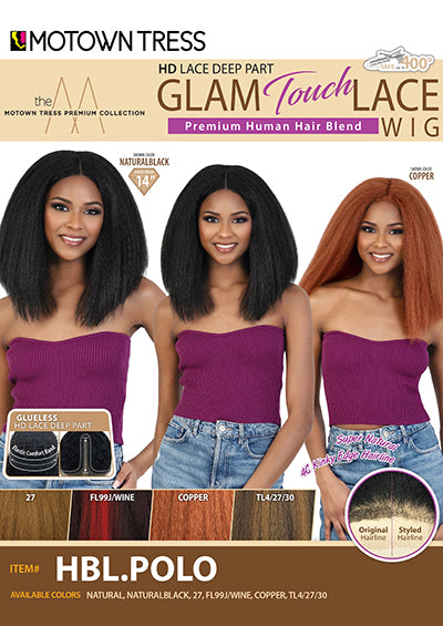 HBL.POLO [Full Wig | HD Lace Deep Front | Glueless | Human Hair Premium Mix]