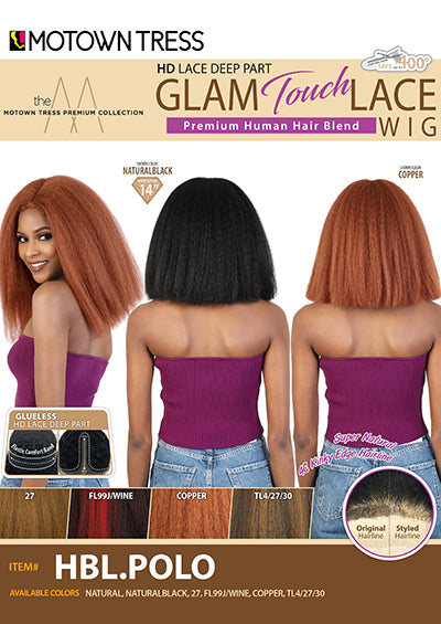 HBL.POLO [Full Wig | HD Lace Deep Front | Glueless | Human Hair Premium Mix]