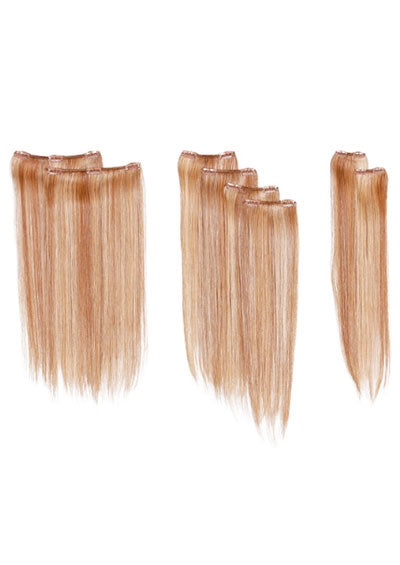 8PC STRAIGHT EXTENSION KIT [Comb Clips | Heat-friendly Synthetic]