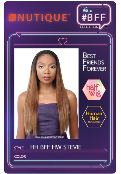 BFF HH HW STEVIE [Half Wig | Natural Wave| Human Hair Mix]