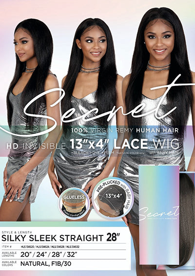 HLS.134S28 [Full Wig | 13x4 Glueless Lace | HD Invisible | 100% Virgin Remy Human Hair | 28 Inch]