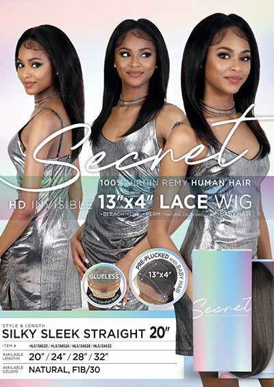 HLS.134S20 [Full Wig | 13x4 Glueless Lace | HD Invisible | 100% Virgin Remy Human Hair | 20 Inch]