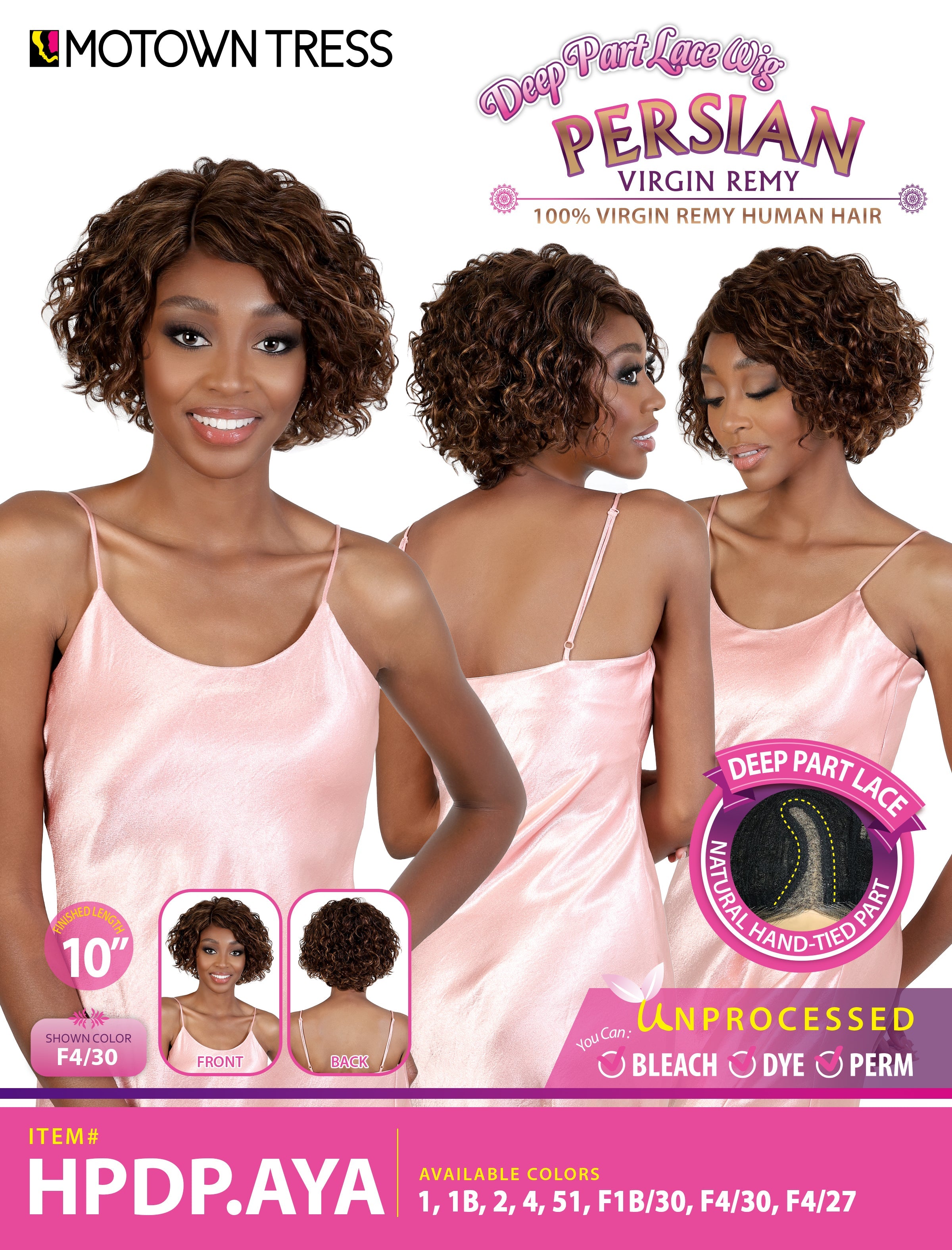 HPDP.AYA [Full Wig | Deep Part Lace | Natural Hand-Tied Part| 100% Virgin Remy Human Hair]