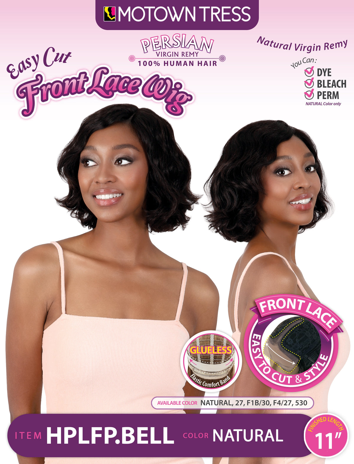 HPLFP.BELL [Full Wig | Front Lace | Glueless | Natural Virgin Remy Human Hair].
