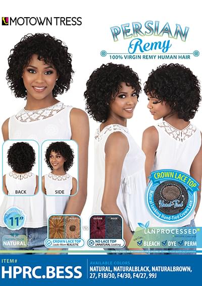 HPRC.BESS [Full Wig | Crown Hand-Tied | Persian Virgin Remy | 100% Human Hair].