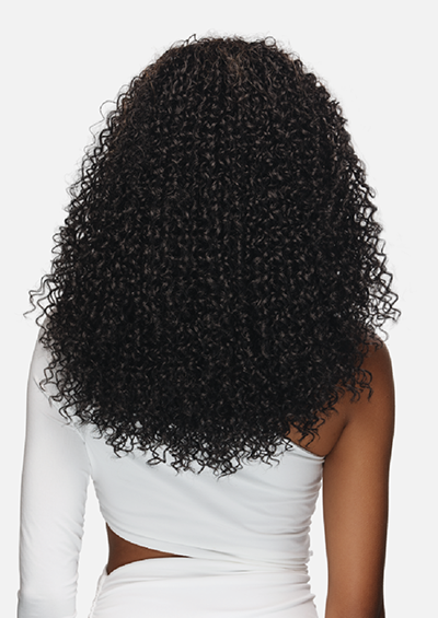 HW-110 [Water Curl 3 in 1 Half Wig | Drawstring Cap/Headband | Curling Iron Safe]