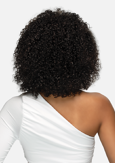 HW-410 [Jerry Curl 3 in 1 Half Wig | Drawstring Cap/Headband | 100% Unprocessed Virgin Remi Hair]