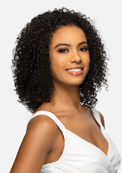 HW-411 [Water Wave 3 in 1 Half Wig | Drawstring Cap/Headband | 100% Unprocessed Virgin Remi Hair]