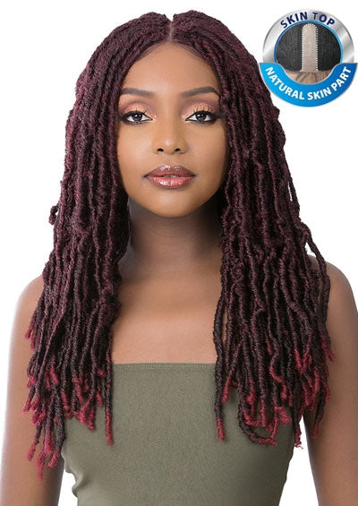 Skin Top with Center Part Wigs for Black Women