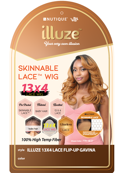 ILLUZE 13X4 LACE FLIP-UP GAVINA [Full Wig | Flexfit Cap | HD Lace Front | Baby Hair High Heat Fiber]