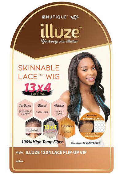 ILLUZE 13X4 LACE FLIP-UP VIP [Full Wig | Flexfit Cap | HD Lace Front | Baby Hair High Heat Fiber]