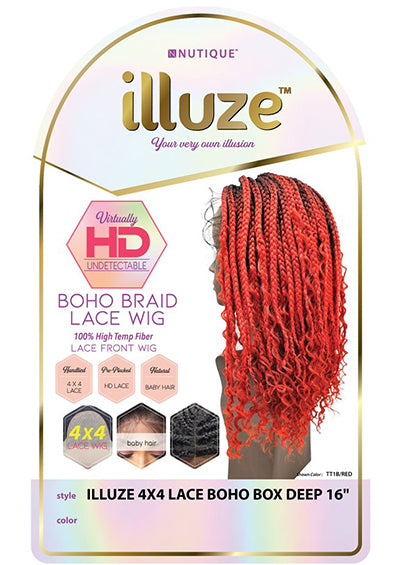 ILLUZE 4X4 LACE BOHO BOX DEEP 16" [Full Wig | Free Part Lace | 100% Hand-Braided | Premium Synthetic]