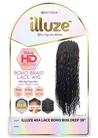 ILLUZE 4X4 LACE BOHO BOX DEEP 30" [Full Wig | Free Part Lace | 100% Hand-Braided | Premium Synthetic]