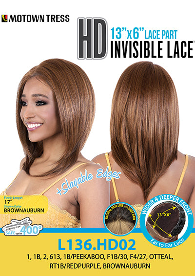 L136.HD02 [Full Wig | HD Invisible Lace | Hi-Temp Synthetic Fiber]