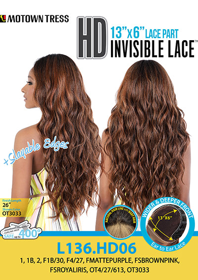 L136.HD06 [Full Wig | HD Invisible Lace | High-Temp Synthetic Fiber]