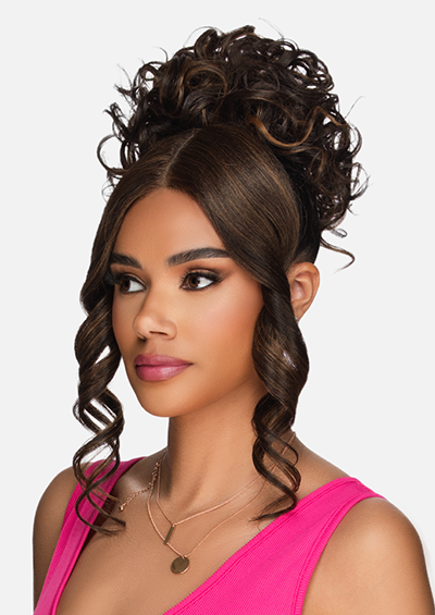 LBPB-VIOLET [Lace Part with Bang N Bun | Futura Fiber Synthetic]