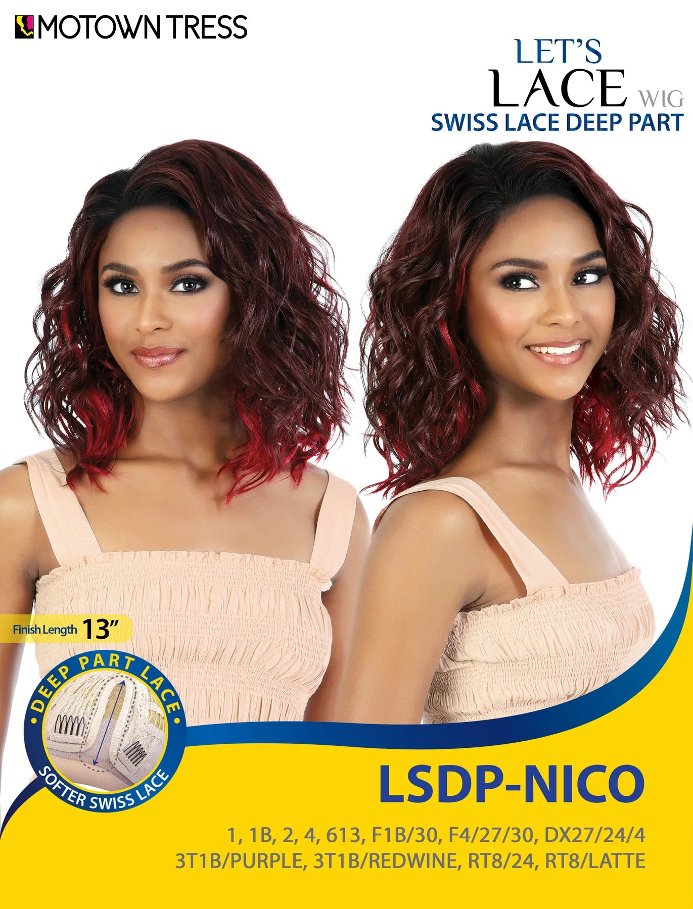 LSDP-NICO [Full Wig | Swiss Lace Deep Part | High Temp Synthetic Fiber]