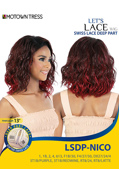 LSDP-NICO [Full Wig | Swiss Lace Deep Part | High Temp Synthetic Fiber]
