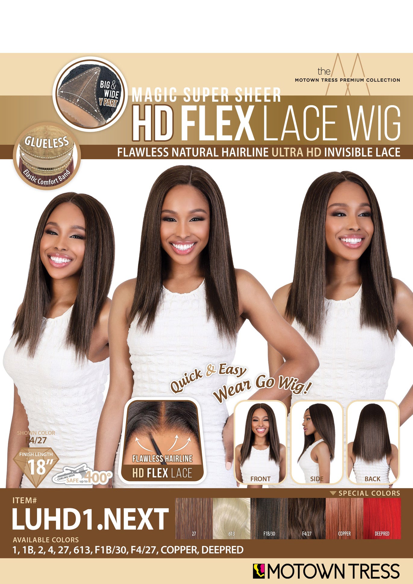LUHD1.NEXT [Full Wig | HD FLEX Lace | Glueless | High Temp Fiber]