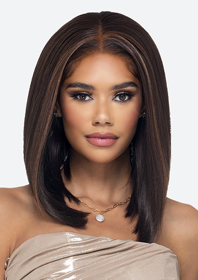 NICOLA [Full Wig Free Part | Frontal Lace Front | 13"x4" Hand-tied | New Futura Fiber]