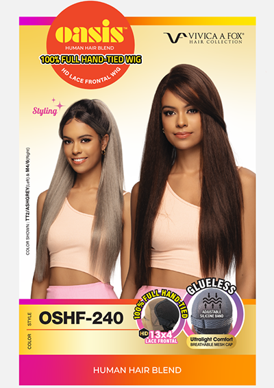 OSHF-240 [Full Wig | Glueless Frontal Lace | 100% Full Hand-Tied | Human Hair Blend]