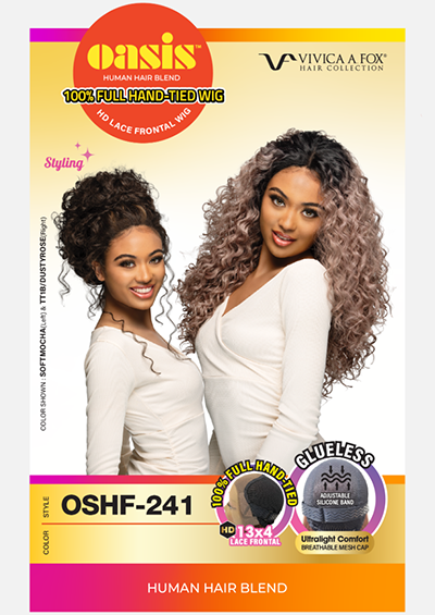 OSHF-241 [Full Wig | Glueless Frontal Lace | 100% Full Hand-Tied | Human Hair Blend]