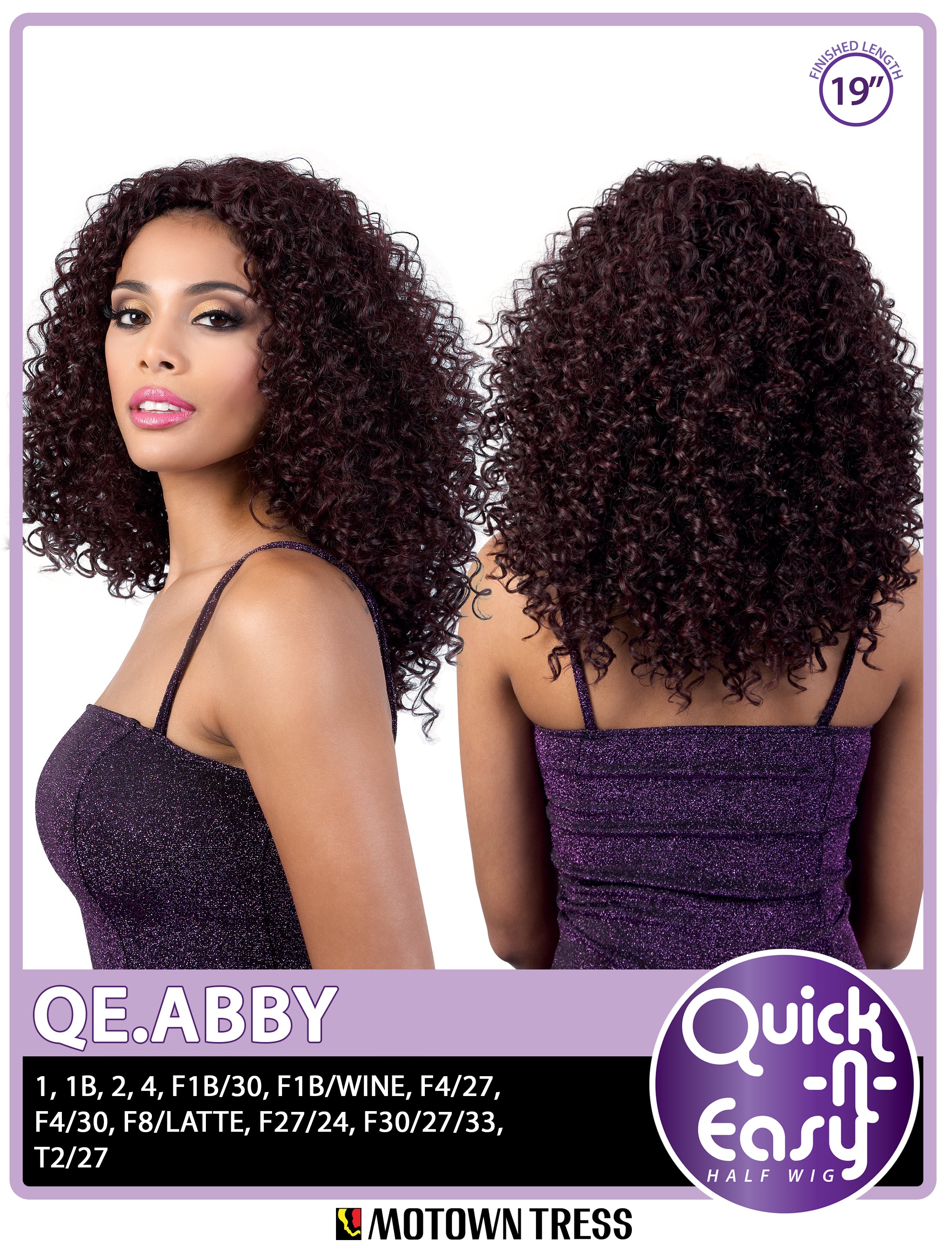 QE. ABBY [Half Wig | Quick N Easy | Synthetic]