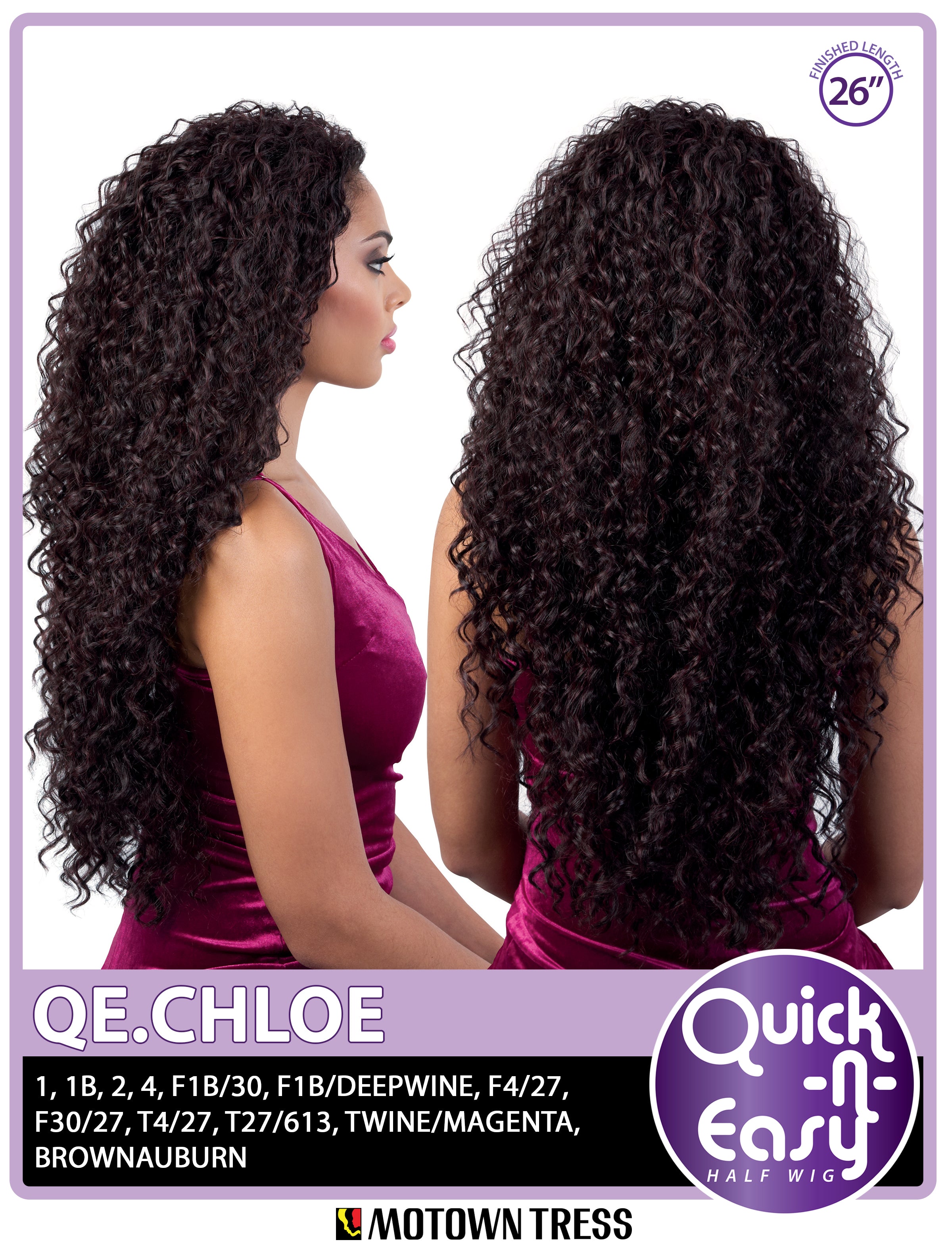 QE. CHLOE [Half Wig | Quick N Easy | 100% Synthetic]