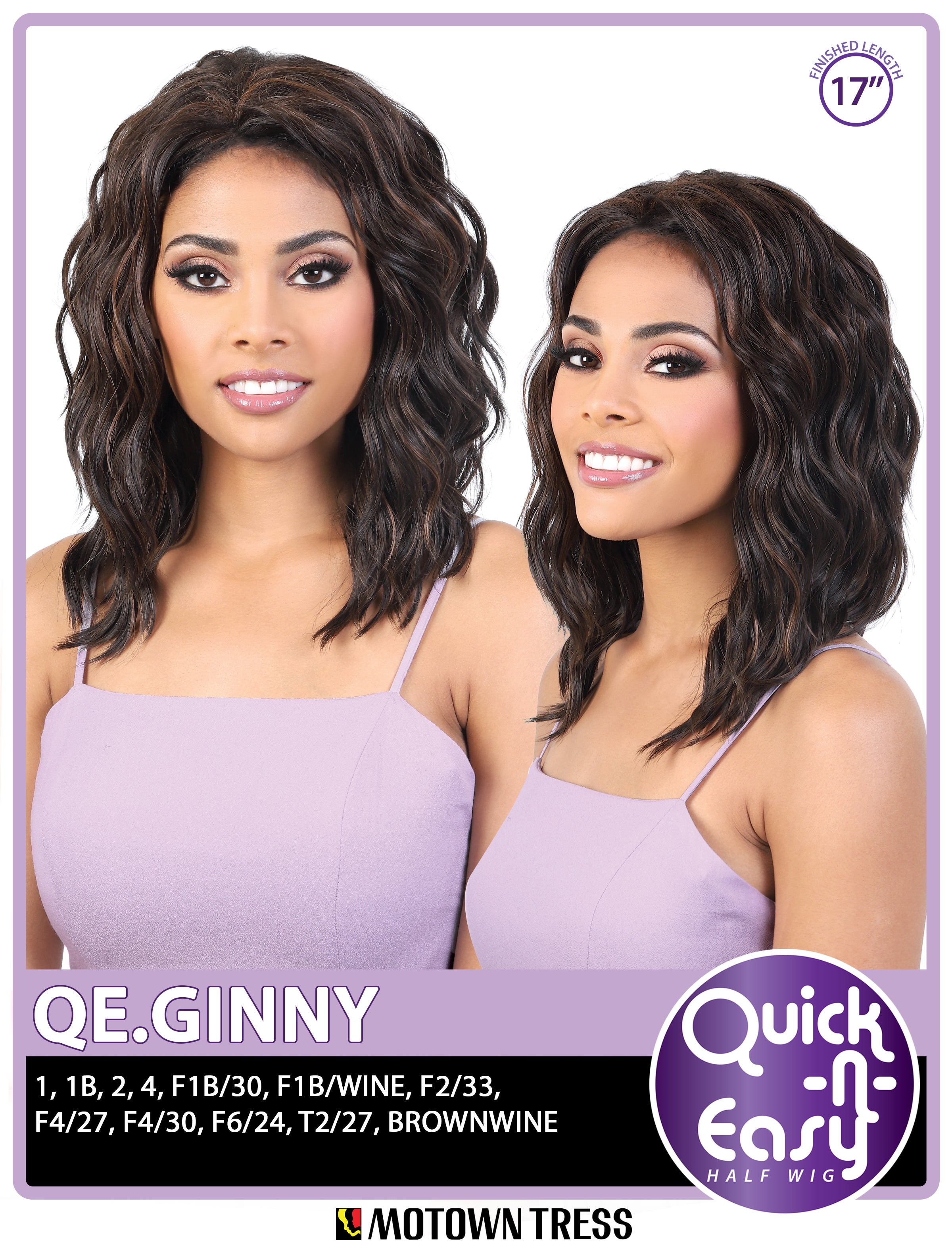 QE. GINNY [Half Wig | Quick N Easy | 100% Synthetic]