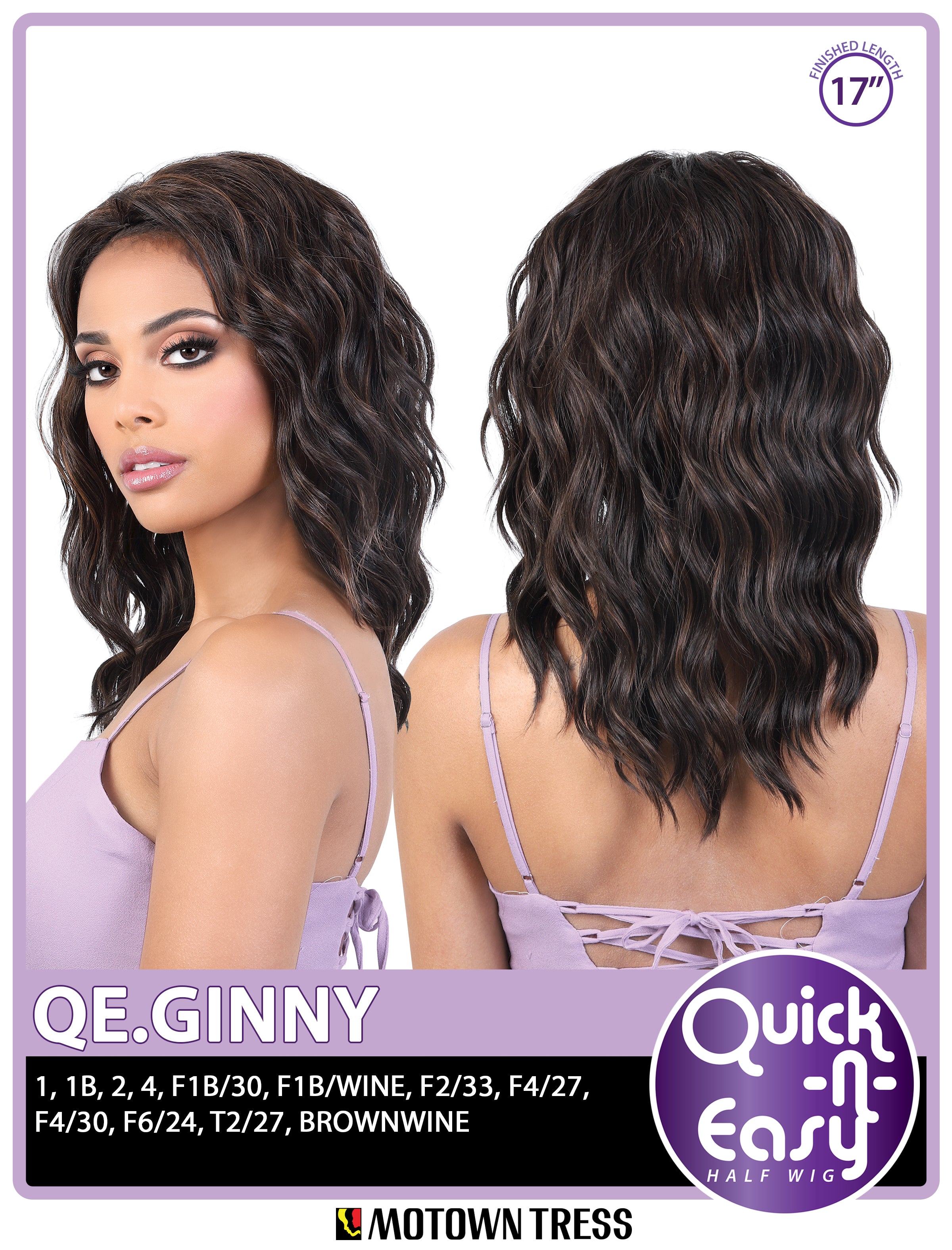 QE. GINNY [Half Wig | Quick N Easy | 100% Synthetic]