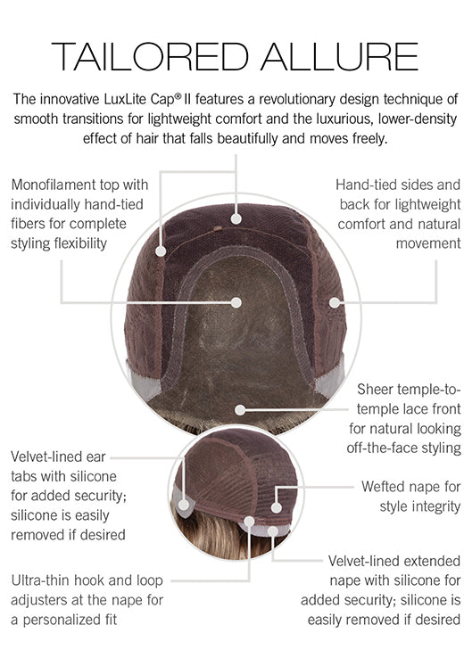 TAILORED ALLURE [Full Wig | Monofilament Top | Lace Front | | Hand-Tied | Heat-friendly Synthetic]