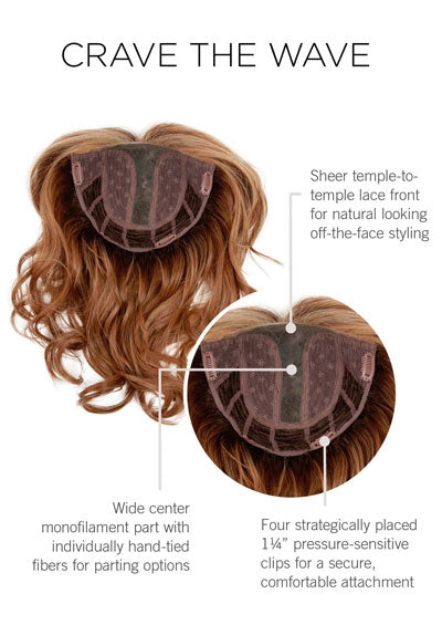 CRAVE THE WAVE [Top Piece | Clip In | Lace Front | Monofilament Base | Heat-friendly Synthetic Hair]