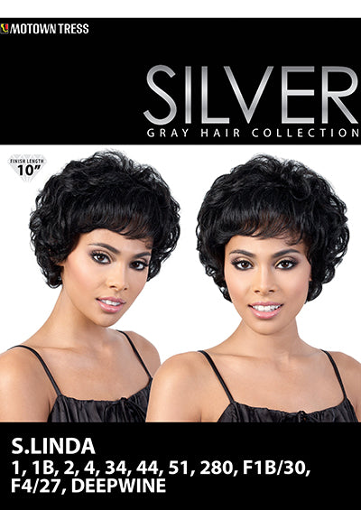 S.LINDA [Full Wig | Silver Gray Hair | 100% Synthetic]