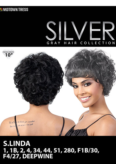 S.LINDA [Full Wig | Silver Gray Hair | 100% Synthetic]