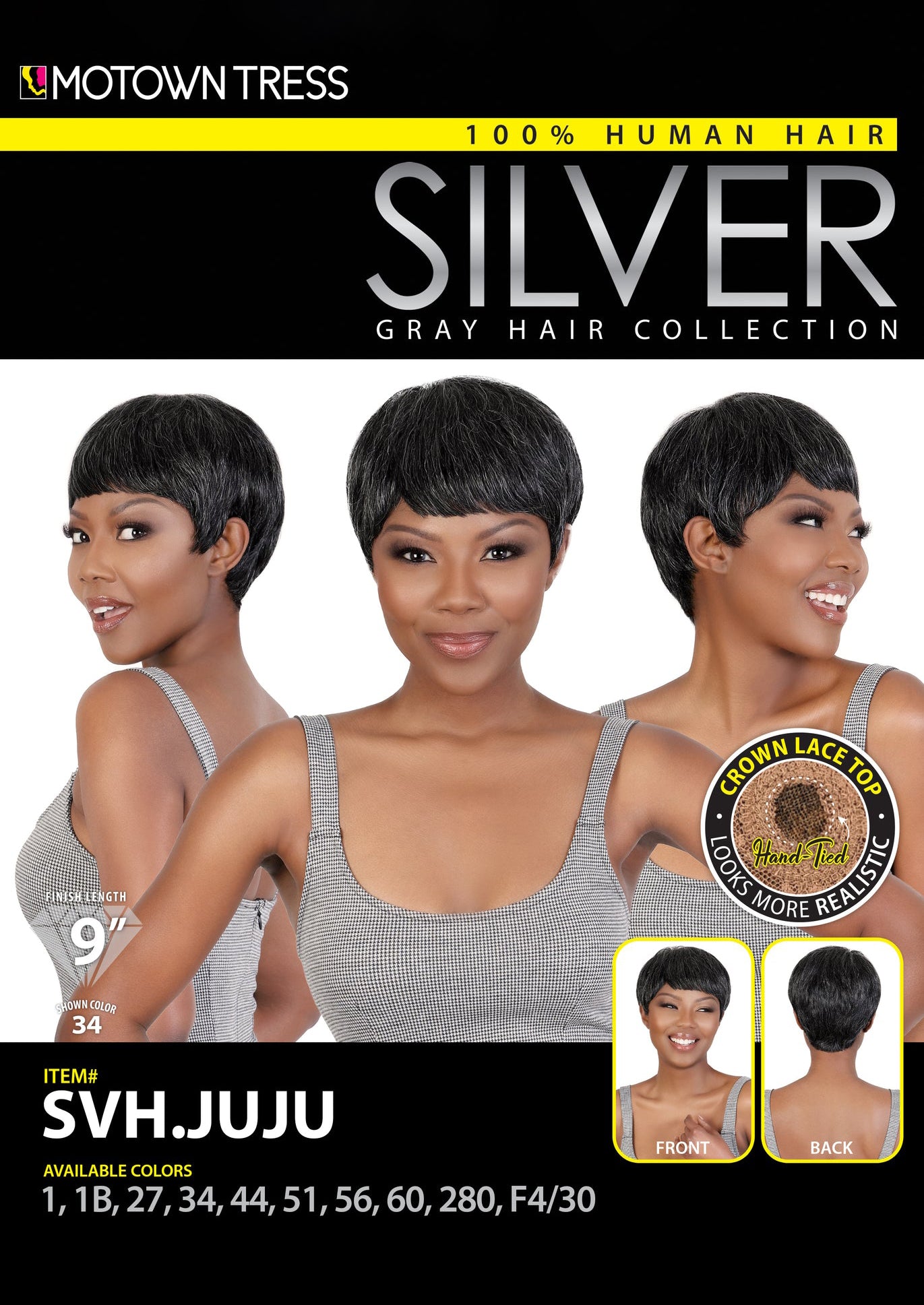 SVH.JUJU [Full Wig | Grey Hair | 100% Human Hair]