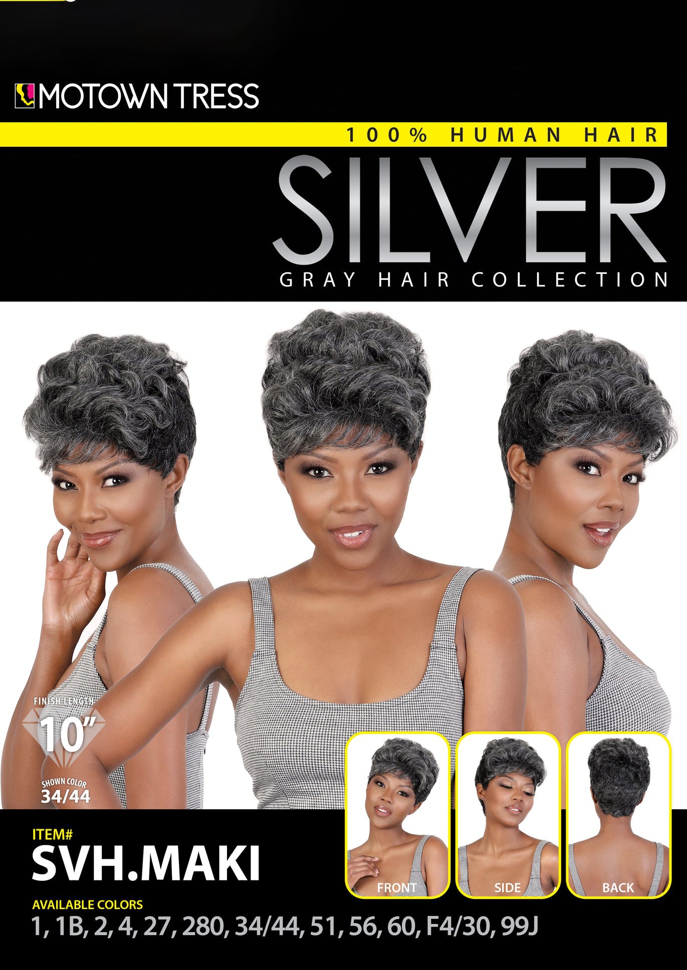 SVH.MAKI [Full Wig | Grey Hair | 100% Human Hair]