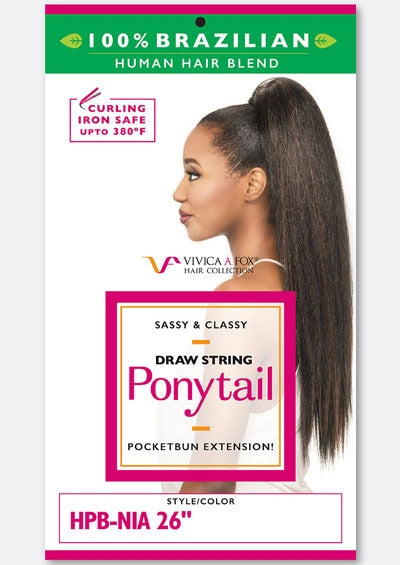 HPB-NIA [Ponytail | Natural Perm YAKI | Human Hair Blend]